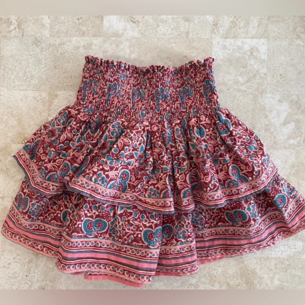 OMIKA Handmade Mango Poppy Smocked Tiered Skirt - NWOT - Medium - Picture 11 of 12